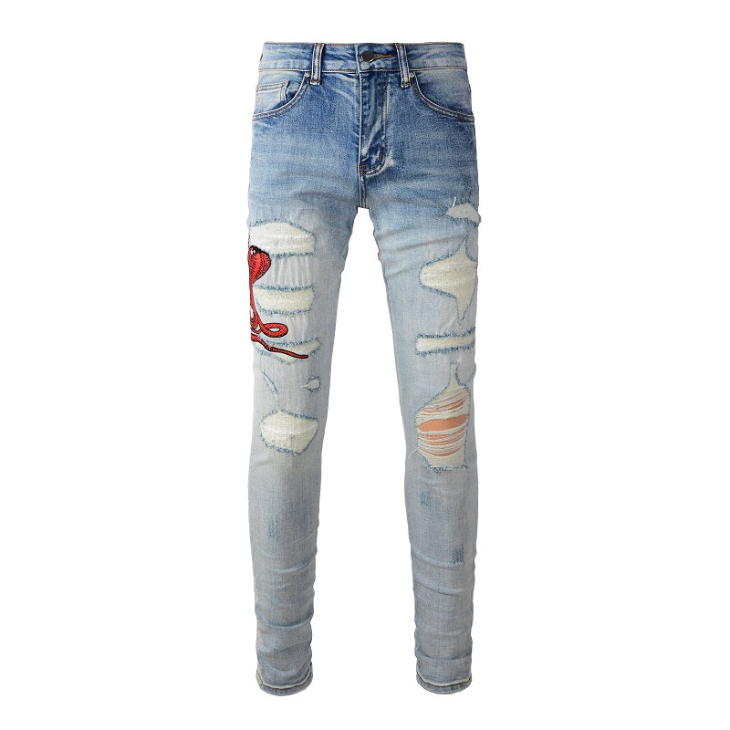 KING SNAKE DENIM - RED