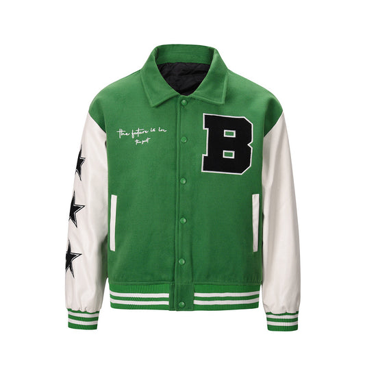 B VARSITY JACKET - GREEN