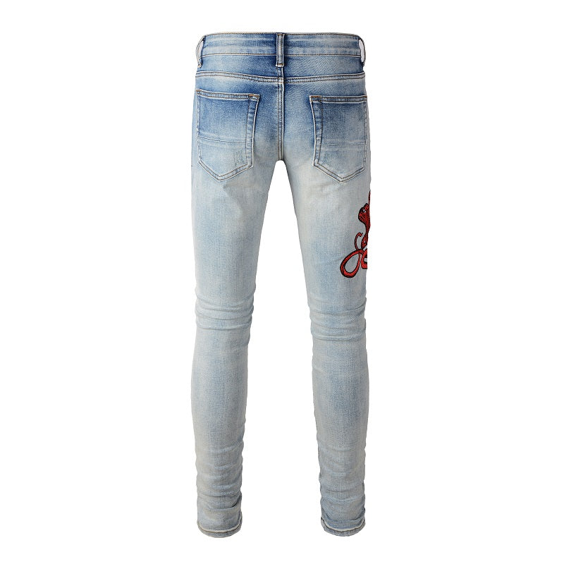 KING SNAKE DENIM - RED