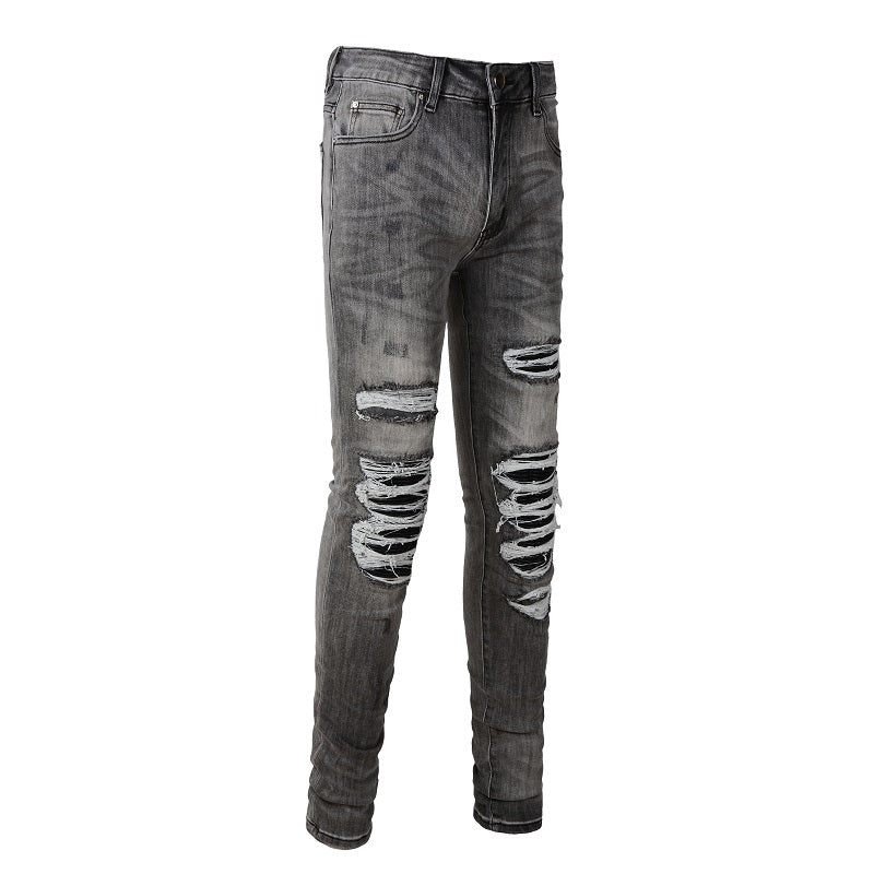 PREMIUM DISTRESSED DENIM - GREY