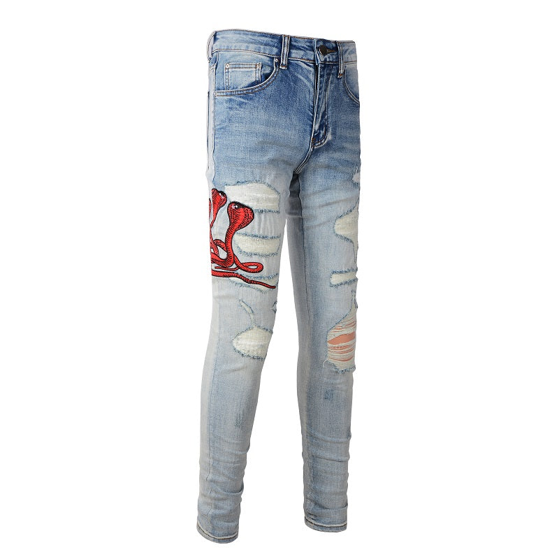 KING SNAKE DENIM - RED