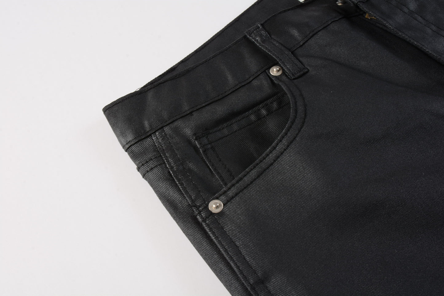 PREMIUM FLARE DENIM - BLACK WAXED