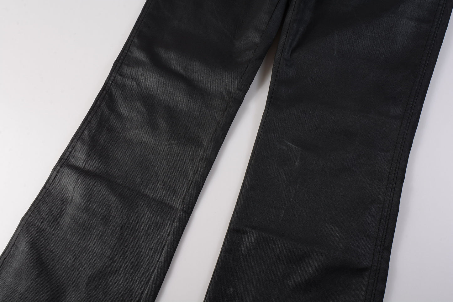 PREMIUM FLARE DENIM - BLACK WAXED