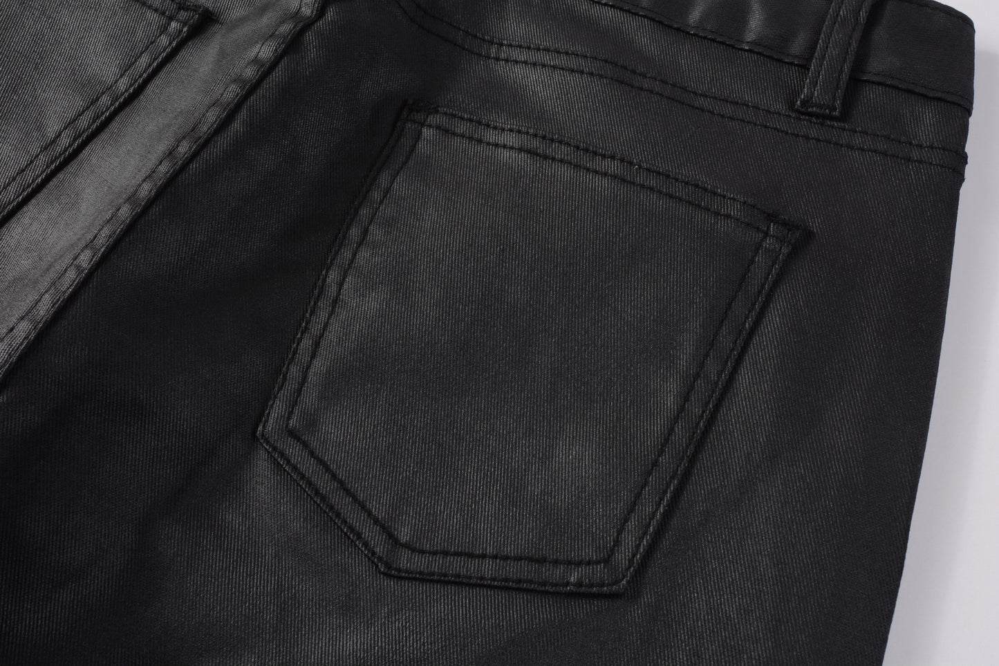 PREMIUM FLARE DENIM - BLACK WAXED