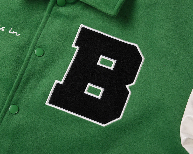 B VARSITY JACKET - GREEN