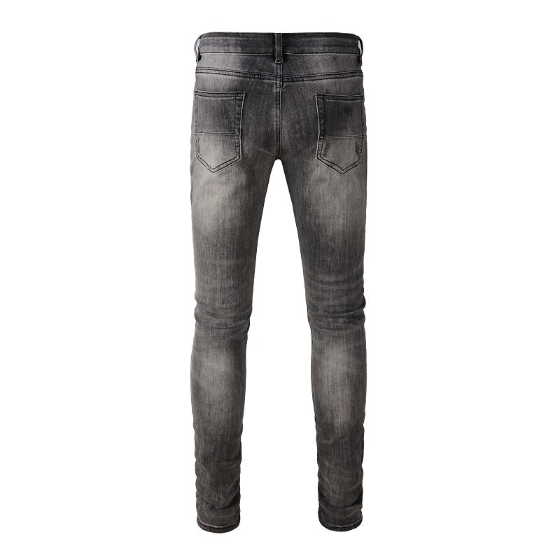 PREMIUM DISTRESSED DENIM - GREY