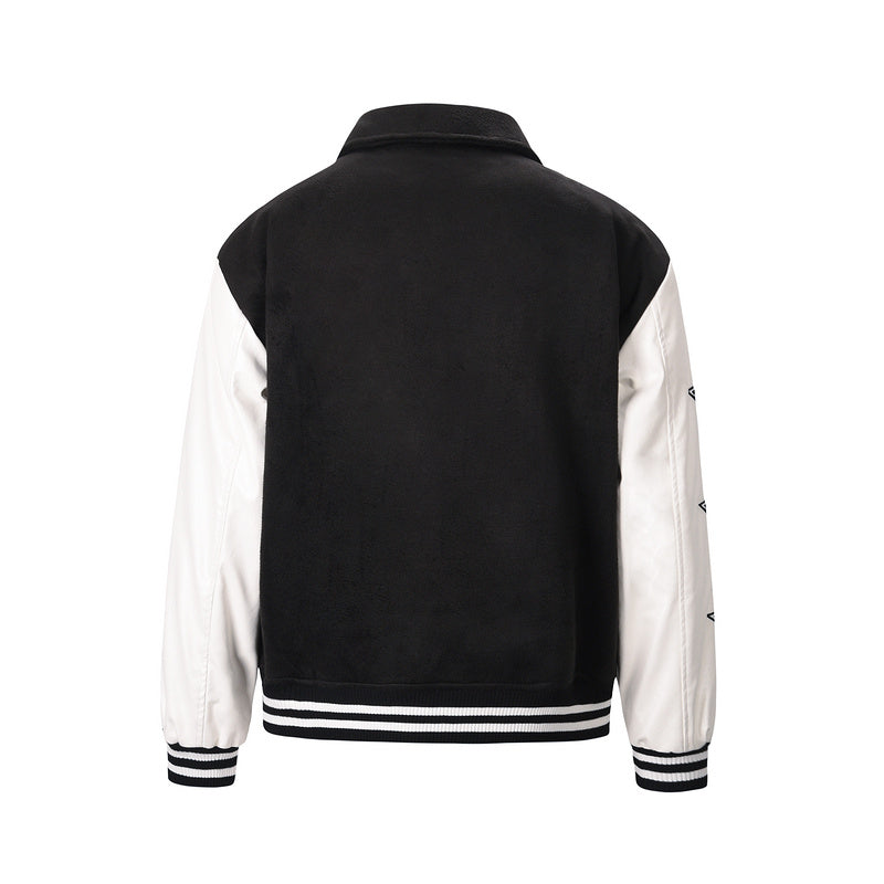 B VARSITY JACKET - BLACK