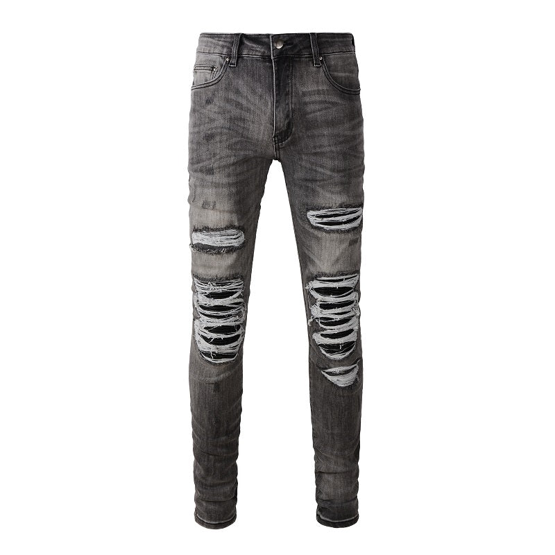 PREMIUM DISTRESSED DENIM - GREY