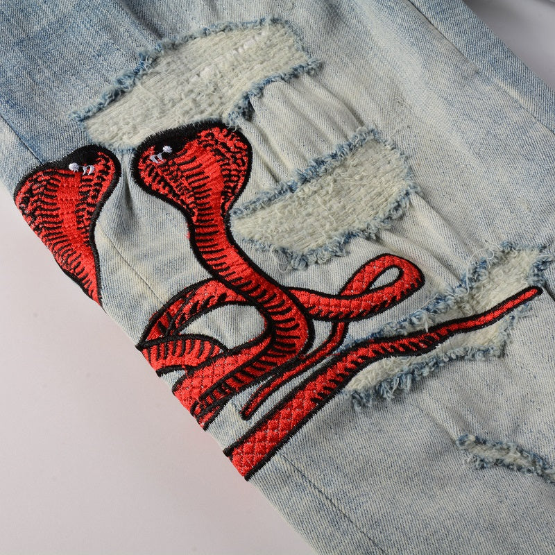 KING SNAKE DENIM - RED