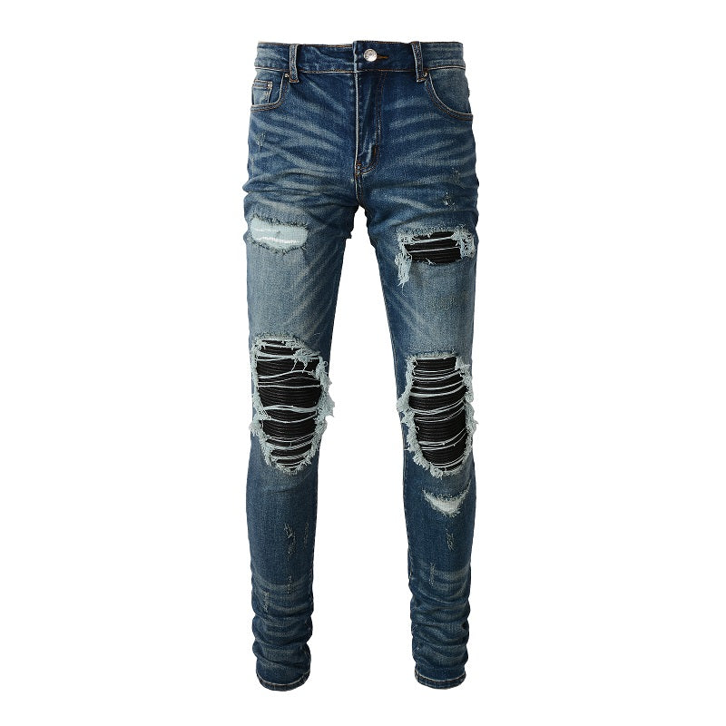 PREMIUM DISTRESSED DENIM - BLUE