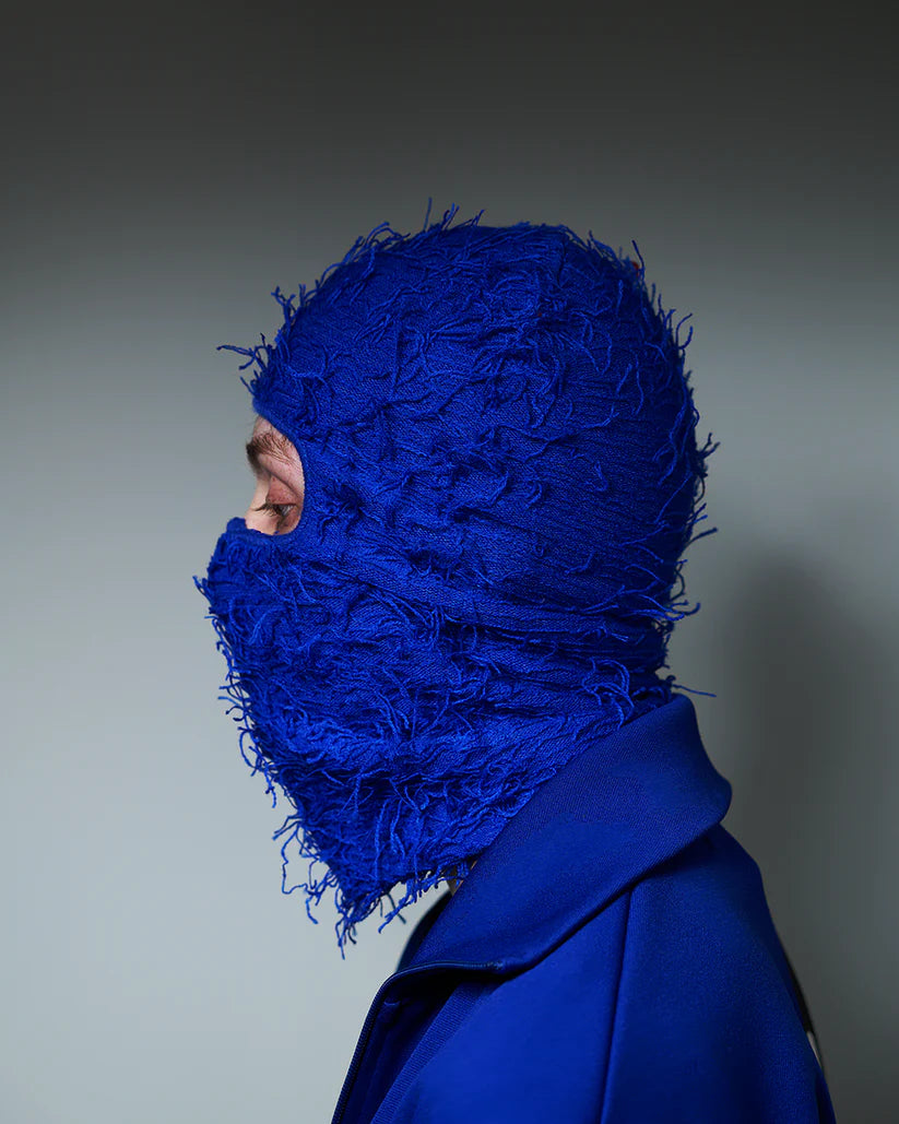 DISTRESSED SKI MASK - BLUE