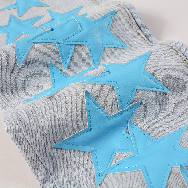 LIGHT BLUE STAR DENIM